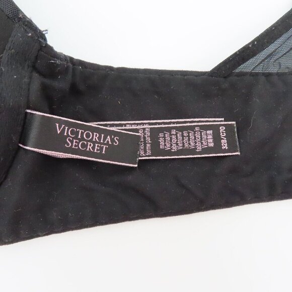 Victorias Secret 32B Bra Perfect Shape Front Hook Mesh Strap Accent Padded Wired - Picture 8 of 14